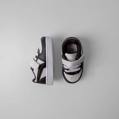 Tênis Infantil Vertus Casual Detalhe Recortes Preto & Branco