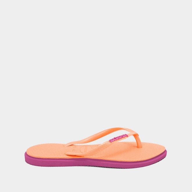 Chinelo Feminino Havaianas Slim Point Original Salmão & Rosa