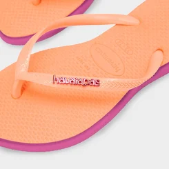 Chinelo Feminino Havaianas Slim Point Original Salmão & Rosa