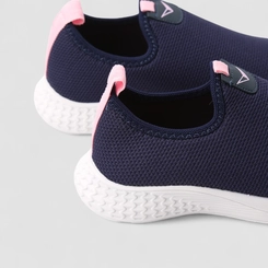 Tênis Infantil Vertus Jogging Logo Pespontos Tecido Rosa & Marinho