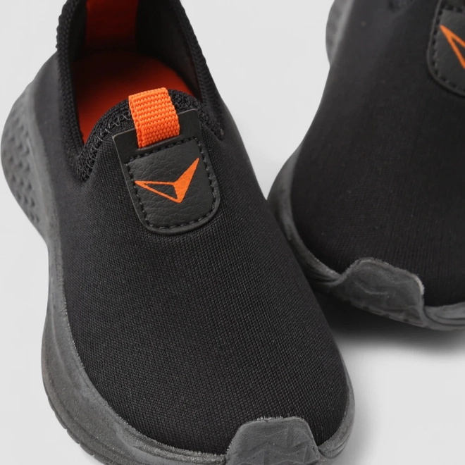 Tênis Infantil Vertus Jogging Tecido Neon Preto