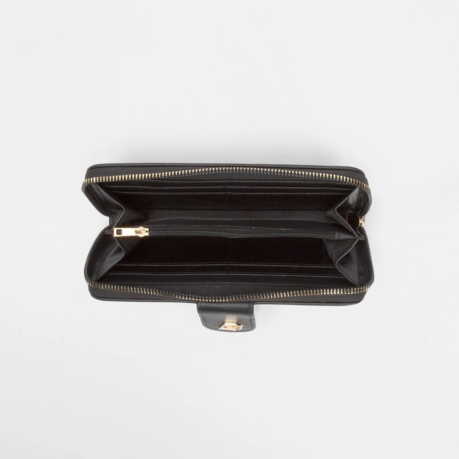 Carteira Grande STZ Matelassê Bolso Externo Preto