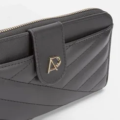Carteira Grande STZ Matelassê Bolso Externo Preto