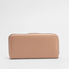 Carteira Grande STZ Matelassê Bolso Externo Nude