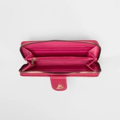 Carteira Grande STZ Matelassê Bolso Externo Rosa