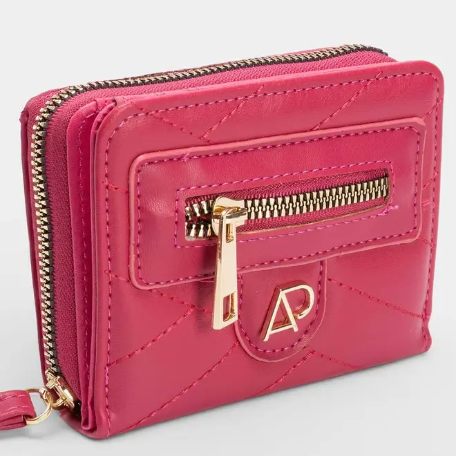 Carteira Feminina STZ Matelassê Bolso Externo Rosa