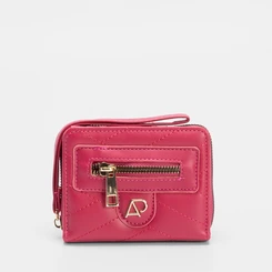 Carteira Feminina STZ Matelassê Bolso Externo Rosa