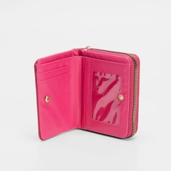 Carteira Feminina STZ Matelassê Bolso Externo Rosa