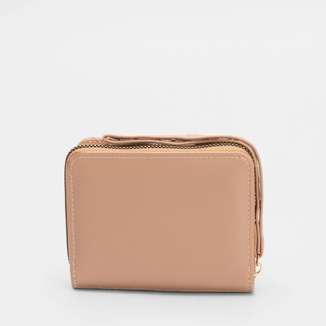 Carteira Feminina STZ Matelassê Bolso Externo Bege