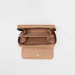 Carteira Feminina STZ Matelassê Bolso Externo Bege