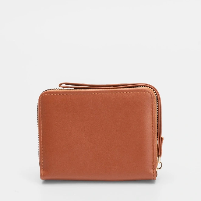 Carteira Feminina STZ Matelassê Bolso Externo Caramelo