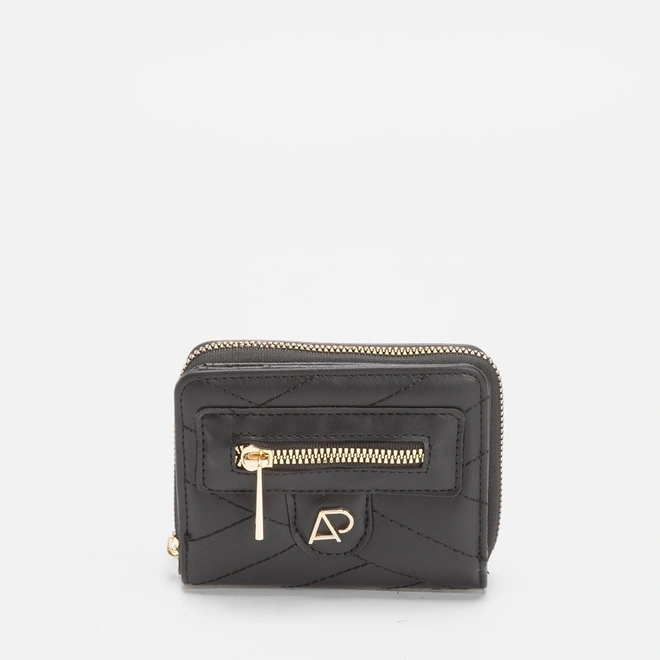 Carteira Feminina STZ Matelassê Bolso Externo Preto