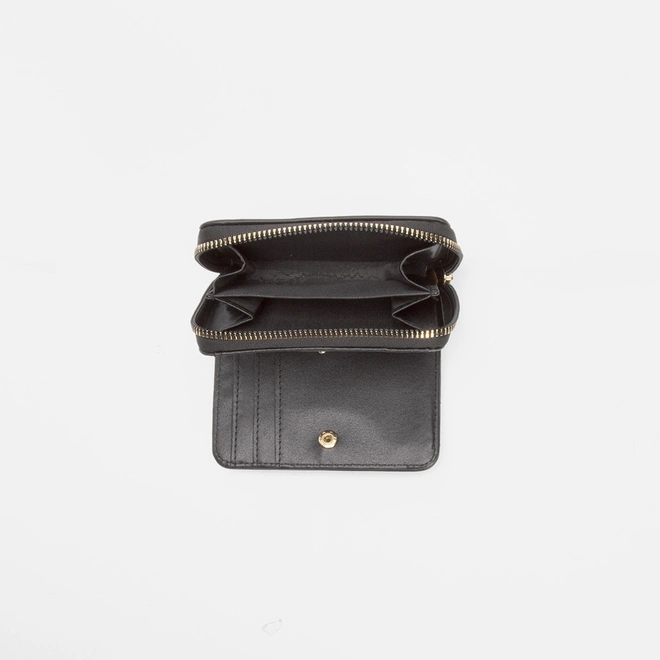 Carteira Feminina STZ Matelassê Bolso Externo Preto
