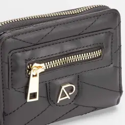 Carteira Feminina STZ Matelassê Bolso Externo Preto