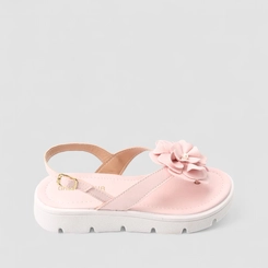 Sandália Infantil Gabrielinha Detalhe Flor Rosa