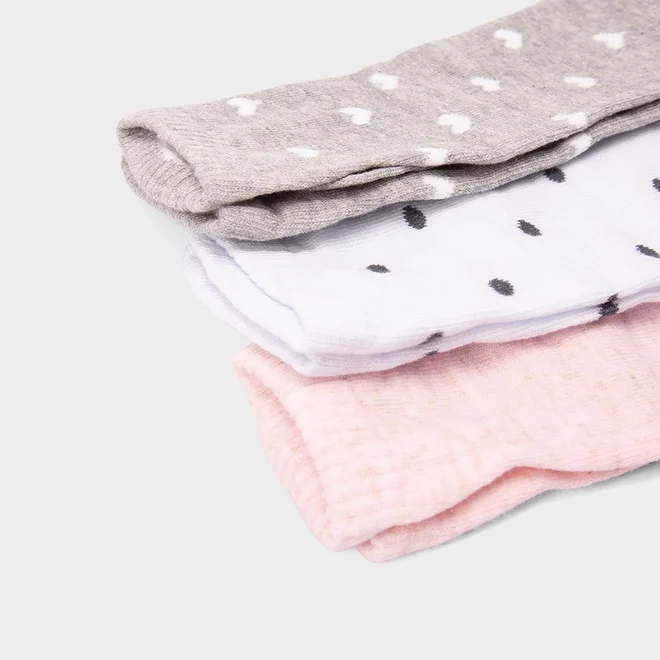Kit Meia Invisível STZ 3 Pares 34-38 Poá & Mini Corações Color