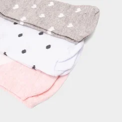 Kit Meia Invisível STZ 3 Pares 34-38 Poá & Mini Corações Color