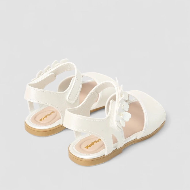 Sandália Infantil Pimpolho Borboletas Branco
