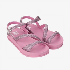 Sandália Juvenil Zaxy Glitter New Sand I Rosa