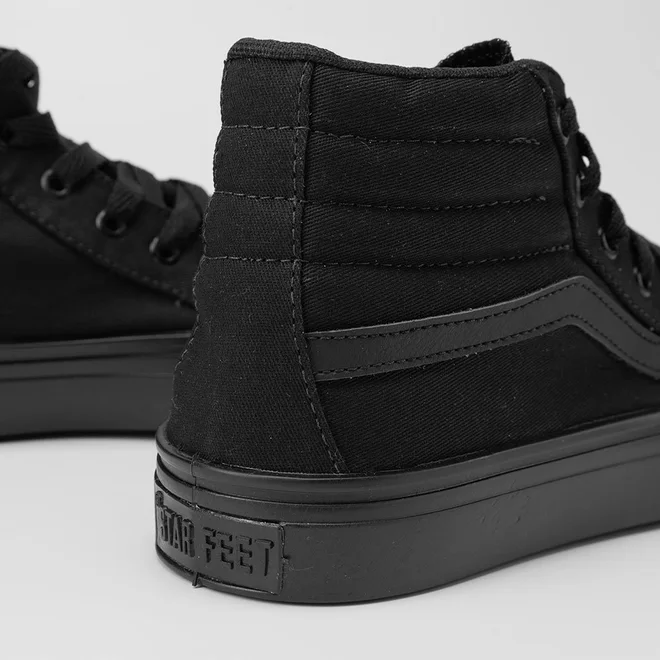 Tênis Casual Masculino Start Feet Cano Alto Recortes Preto