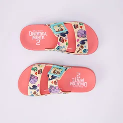 Rasteira Papete Juvenil Disney Divertidamente Fivela Rosa