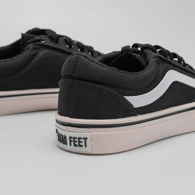Tênis Casual Masculino Start Feet Recortes Preto