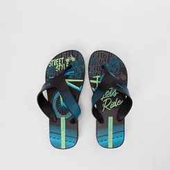 Chinelo Infantil Ipanema Deck City Verde & Preto