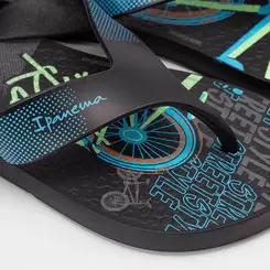 Chinelo Infantil Ipanema Deck City Verde & Preto
