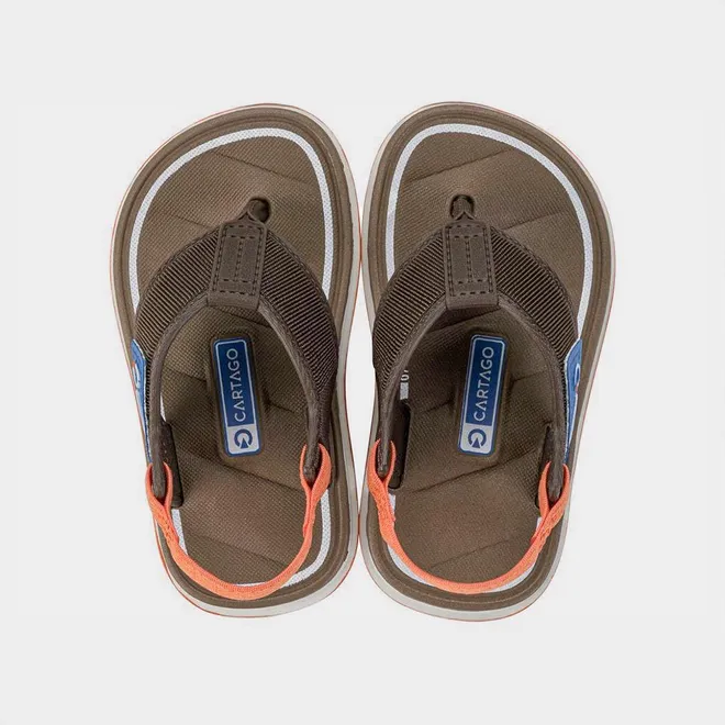 Chinelo Infantil Cartago Malaga Sport Marrom