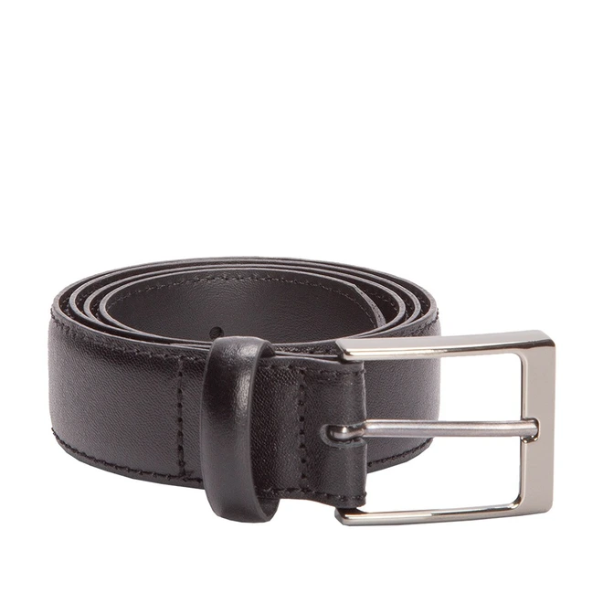Cinto Masculino Woche Couro Pesponto Preto