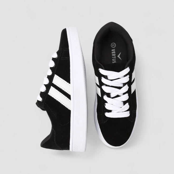 Tênis Vertus Casual Feminino Nobuck Preto