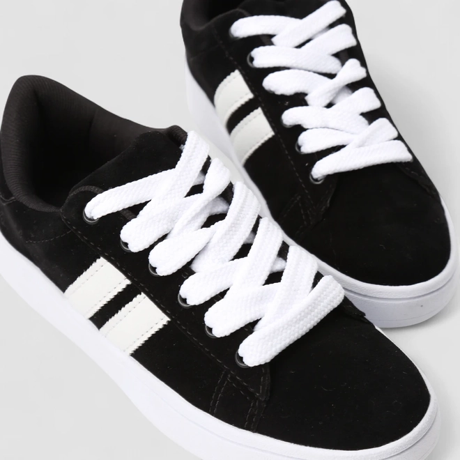 Tênis Vertus Casual Feminino Nobuck Preto