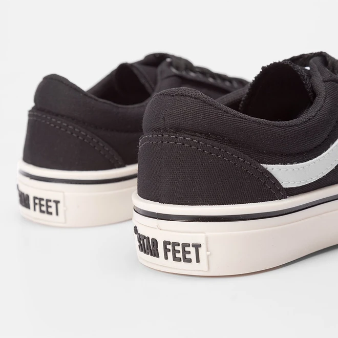 Tênis Star Feet Casual Feminino Recorte Lateral Preto