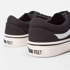 Tênis Star Feet Casual Feminino Recorte Lateral Preto