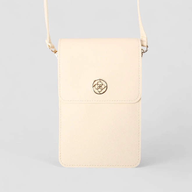 Bolsa Penelope Feminina Transversal Bege