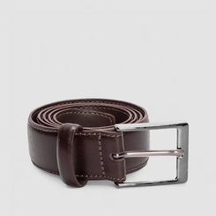 Cinto Masculino Woche Couro Pesponto Marrom