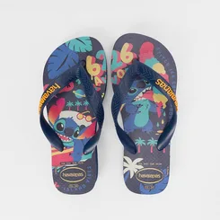 Chinelo Infantil Havaianas Top Disney Clássicos Stitch Original Azul
