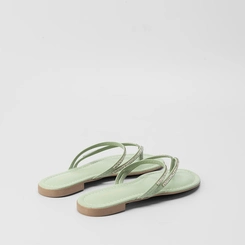 Rasteira Penélope Tiras Strass Verde