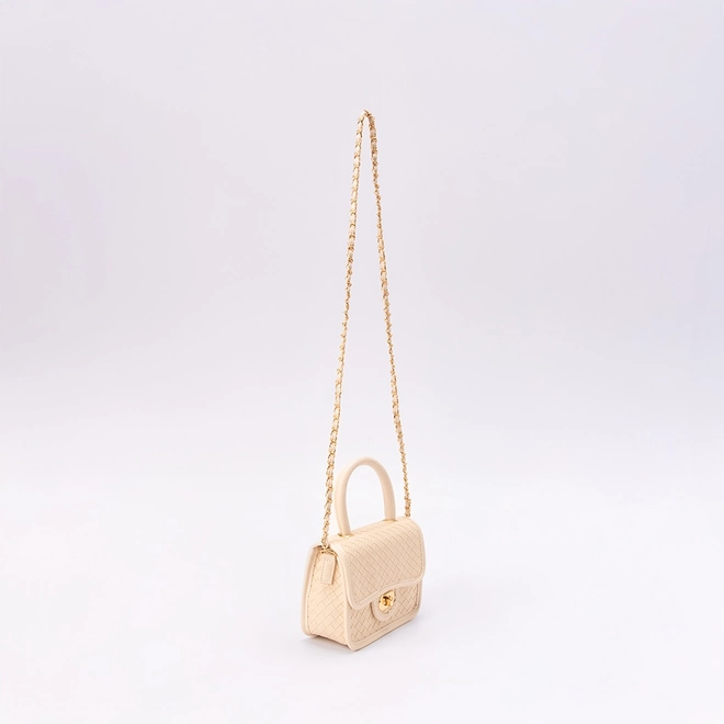 Bolsa de Mão Penélope Envelope Tressê Off White