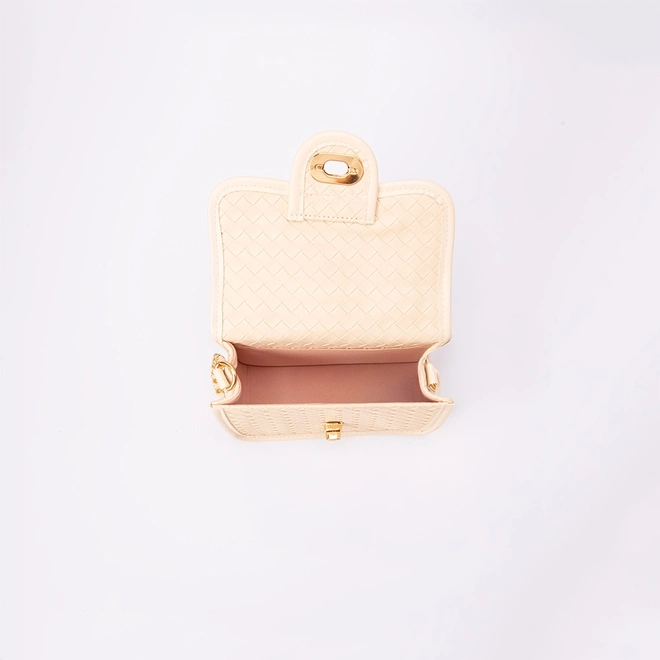 Bolsa de Mão Penélope Envelope Tressê Off White