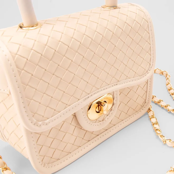 Bolsa de Mão Penélope Envelope Tressê Off White