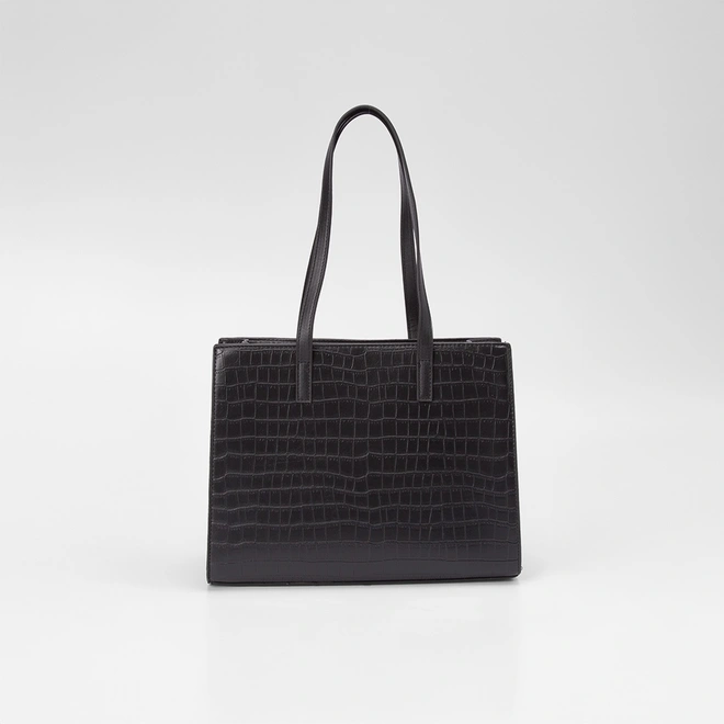 Bolsa Satchel Gabriela Texturizada Preto
