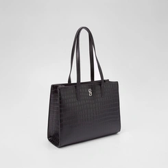 Bolsa Satchel Gabriela Texturizada Preto