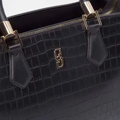 Bolsa Satchel Gabriela Texturizada Preto