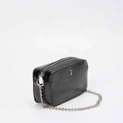 Bolsa Camera Bag Gabriela Média Transversal Texturizada Preto