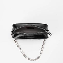 Bolsa Camera Bag Gabriela Média Transversal Texturizada Preto