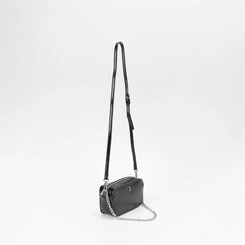 Bolsa Camera Bag Gabriela Média Transversal Texturizada Preto