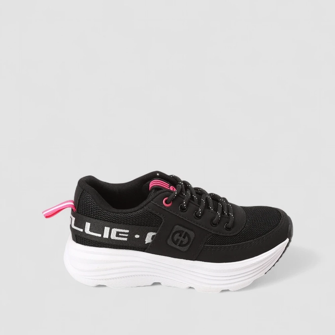 Tênis Ollie Originals Virtus Esportivo Feminino Elástico Preto