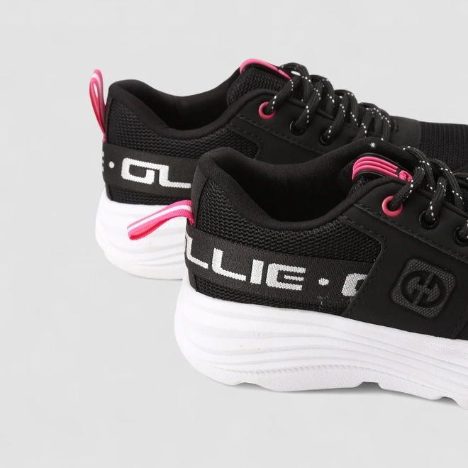 Tênis Ollie Originals Virtus Esportivo Feminino Elástico Preto