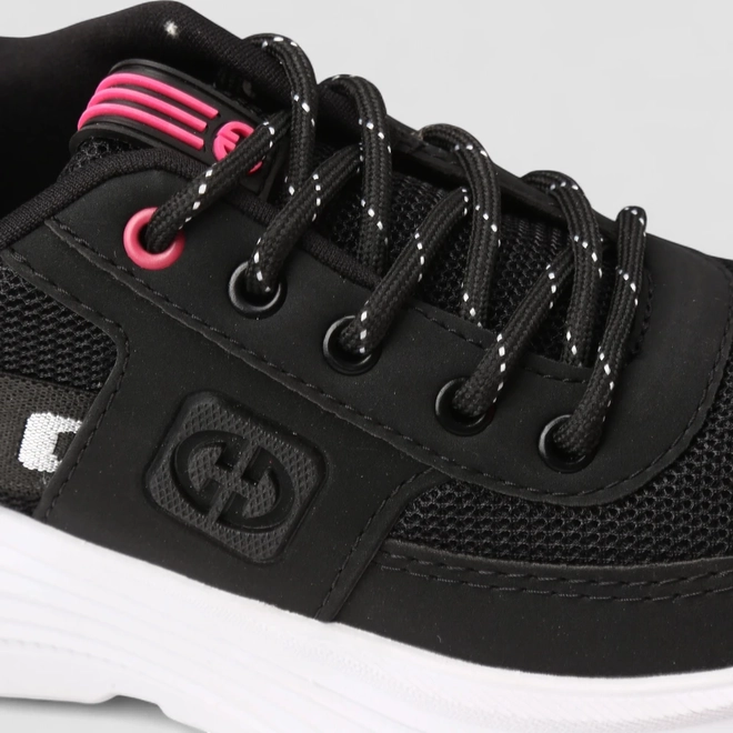Tênis Ollie Originals Virtus Esportivo Feminino Elástico Preto
